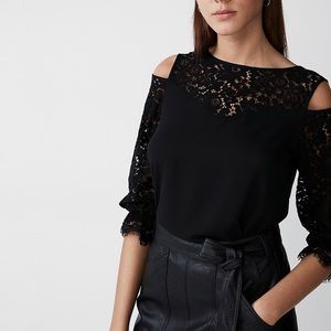 Express Tie Sleeve Lace Blouse
